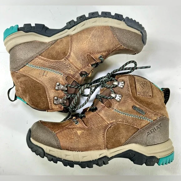 ARIAT Women's Skyline Brown Leather Waterproof Lace Up Hiking Boots Sz 7 B - Picture 9 of 11